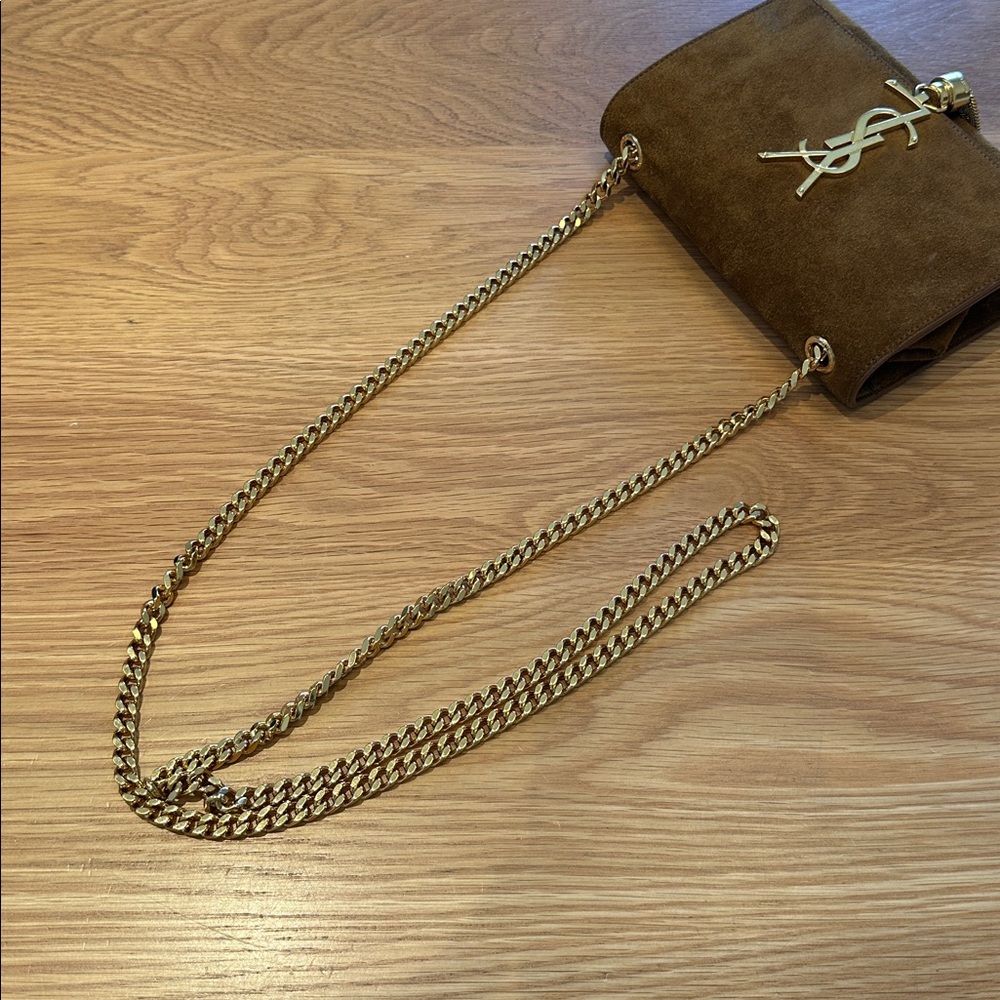 Saint Laurent Brown Suede Small Kate Tassel Crossbody Bag - Picture 15 of 16